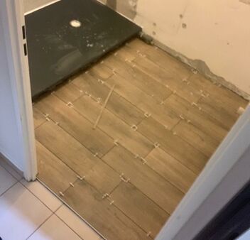 Chantier rénovation salle de bain clé en main ( saint priest 69 )